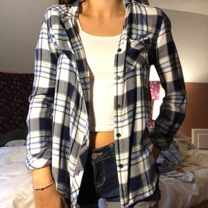 Blue and White Flannel